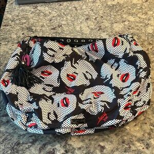 Betsey Johnson Black and White Pop Art Shoulder Bag
